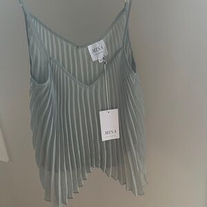 NWT MISA Los Angeles Sea Foam Green Top